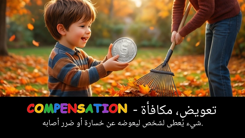 Arabic Illustration for compensation